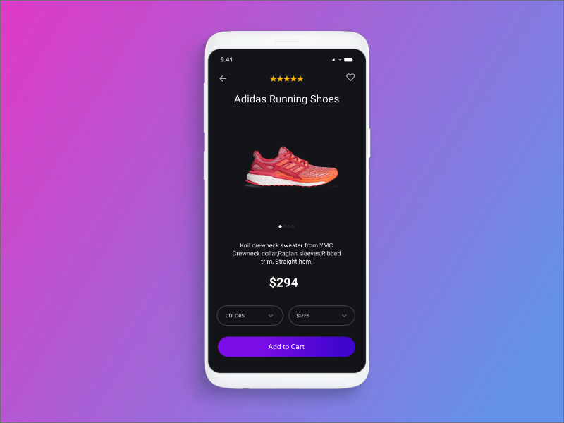 Adidas Running Shoes App Screen branding illustration vector shoe adidas running shoes app screen