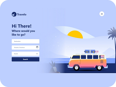 Travel Web Hero Screen