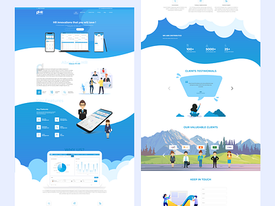 Pi-HR New website landing page design concept