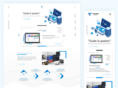 Vivasoft Website redesign concept. branding component design graphic interaction mobile uidesign uiux ux website