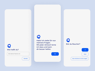 Cure Curve Mobile App: Patient Chatbot pages design