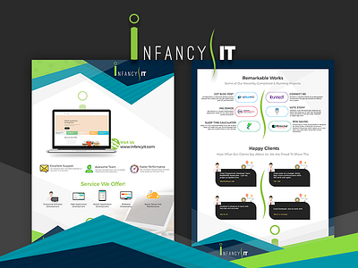 Flyer of Infancy IT design flyer graphic print