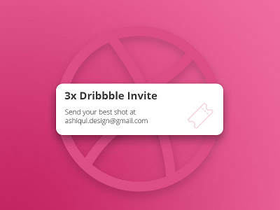 3x Dribbble Invite design graphic uiux