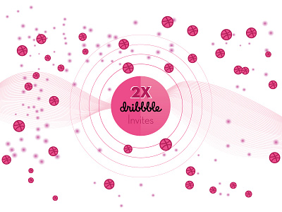 2x Dribbble Invites design graphic illustration interaction ui vector