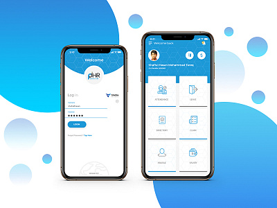 PI HR iOS mobile App design graphic hr hrms pi pihr solution uiux vivasoft