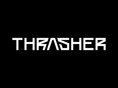THRASHER branding lettermark logo typography wordmark