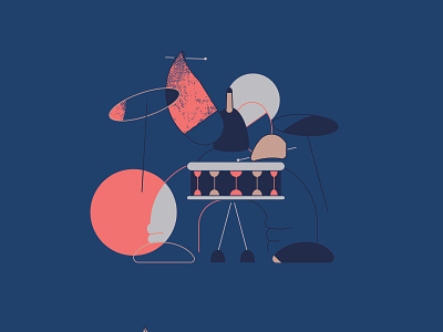 Drum charachter design graphic design illustration