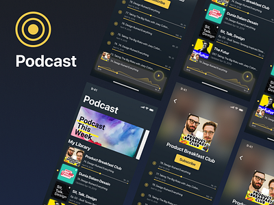 Podcast app Concept | Uplabs Challenge concept moblie app podcast uplabs