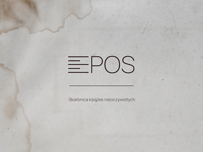 EPOS - the used books store logo affinity affinity designer bookstore branding design logo logo design shop sign typography