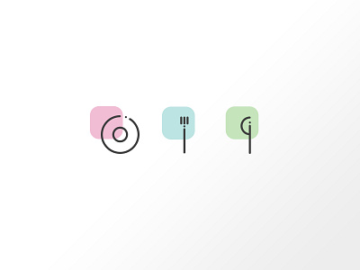 Kitchen cutlery/utensils icons