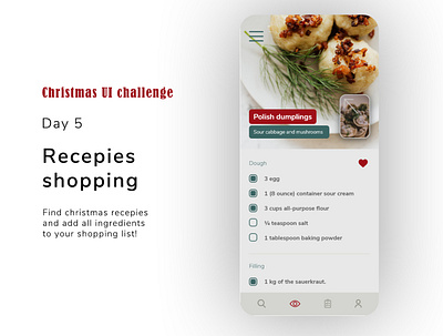 Recepies and shopping list app adobe xd adobexd app application application ui challenge cooking interface list shopping ui ui challenge uiux ux