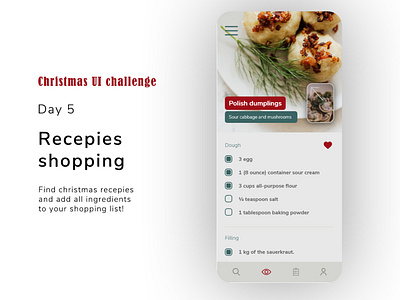 Recepies and shopping list app