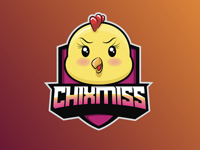 Logo CHIXMISS branding cartoon illustraion logo design
