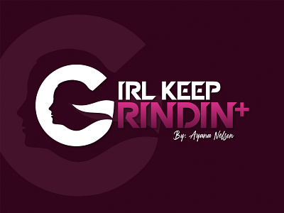 Girl Keeps Grindin app branding illustrator logo logo design vector