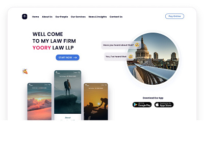 Law Mobile Website/Application application design law ui ux website