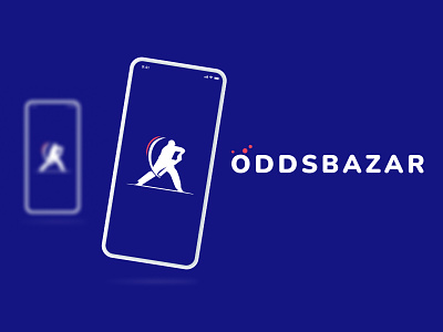 LOGO ODDSBAZAR branding cricket illustrator logo logo design