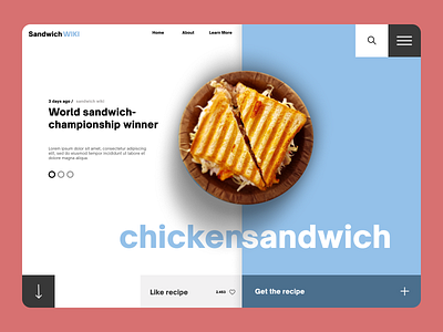 Website - Sandwich Wiki design graphic design landing page design landingpage typography ui ux web webdesign website