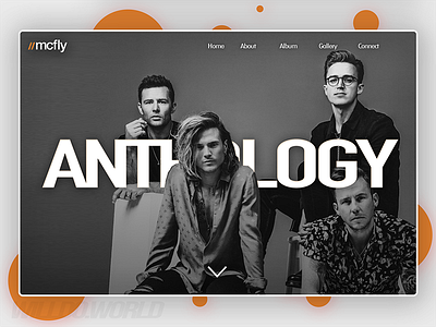 Landing Page - Daily UI #003 anthology band design landing mcfly music page website