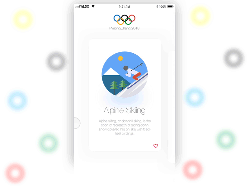 Olympics 2018 - Sport UI [Principle Test] app olympics principle pyeongchang sports ui ux winter