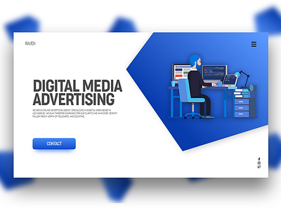 Marketing Landing Page advertising concept digital landing marketing media page social website