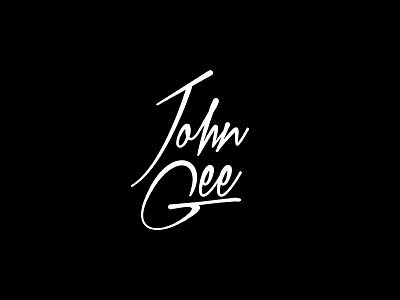 John Gee Logo black photography script signature