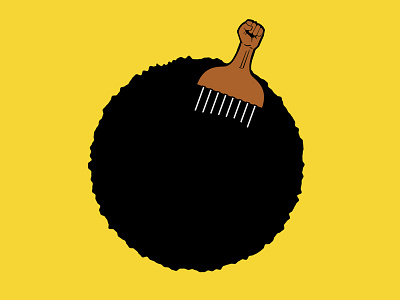 Afrocomb afro black comb hair nappy retro revolution