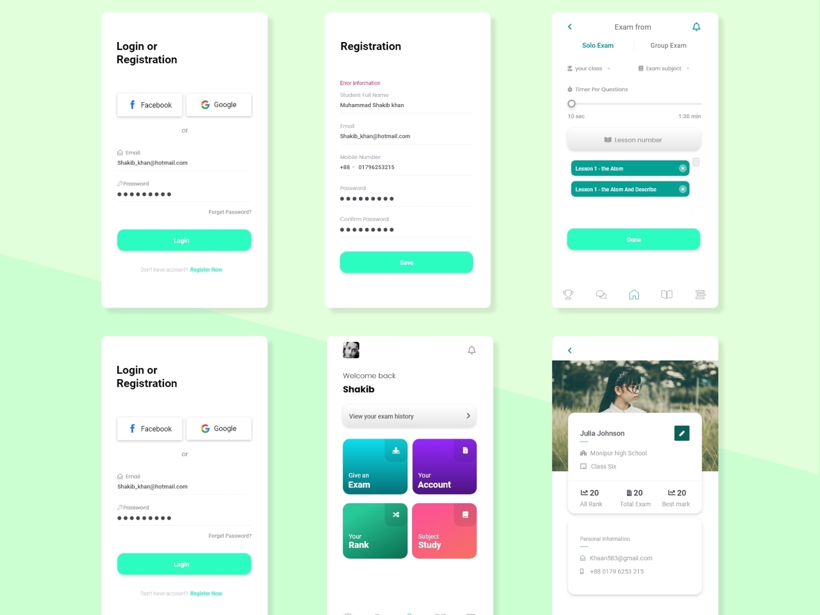 Educational App-UI by Md. Shakib Khan on Dribbble