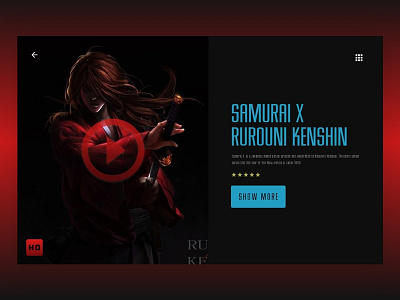 Samurai x Rurouni kenshin  landing page