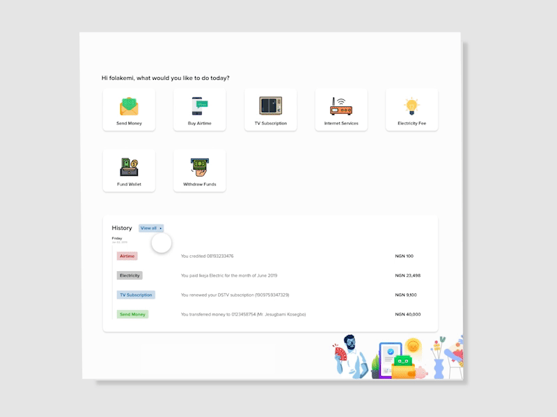 History transition app ui ux landing page ux ui web deisgn product adobe xd timeline transition history