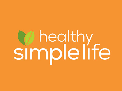 Healthy Simple Life Brand Identity brand identity dietitian health logo modern orange wellness