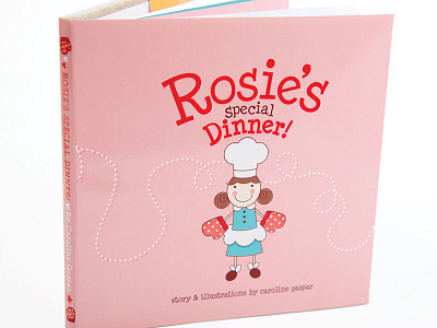 Rosie's Special Dinner childrens book colourful fun illustration typogrpahy