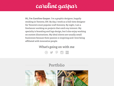 New site carolinegaspar design happy responsive site website