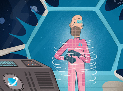 Robots - Space Man 2d animation animation clip design illustration video