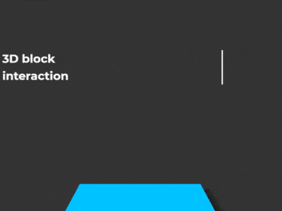 3D block interaction on scroll