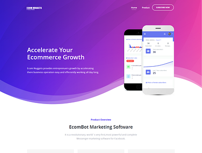 Ecomnuggets Landing Page bootstrap front end webdesign