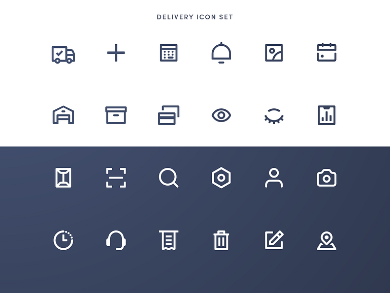 Delivery App Icons by Dima Panchenko on Dribbble