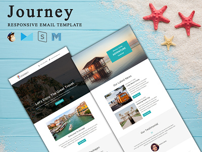 Journey - Email template beach villa builder campaignmonitor email templates flight booking holiday hotel mailchimp mailster pennyblack templates resort resorts restaurant room booking stampready travel trip vacation