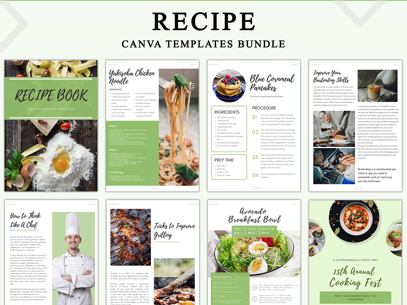 recipe-canva-templates-bundle-by-pennyblack-templates-on-dribbble