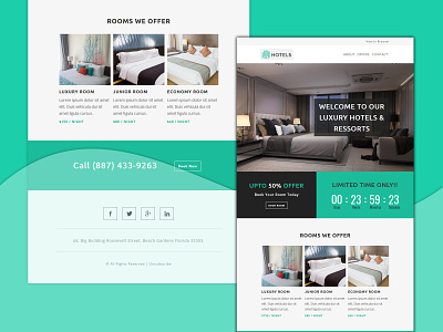 Hotel Booking – Email Template bar burger cafe campaign monitor coffee shop discount email marketing email templates food hotel hotel booking mailchimp mailster new year newsletters offers pizza restaurant sales stampready