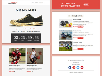 Sports Collection - Email Template campaign monitor email template email templates mailchimp mailster newsletters out door game sales sports accessories sports collection sports item sports products