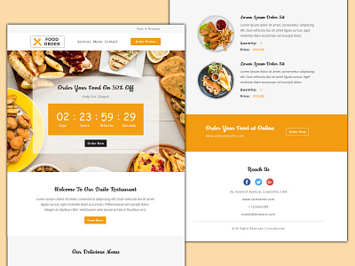 Food Order – Email Template bar burger cafe coffee shop email templates food hotel new year newsletters offers oiscount pennyblack pennyblack templates pizza restaurant sales