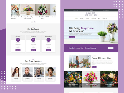 Bouquet Shop HTML Landing Page Template
