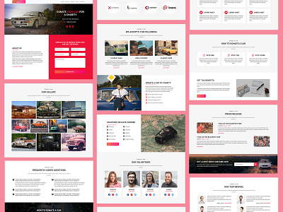 Car Donation Landing Page fund raising organizations landing page landing page concept landing page design landing page templates landing page ui pennyblack pennyblack templates responsive