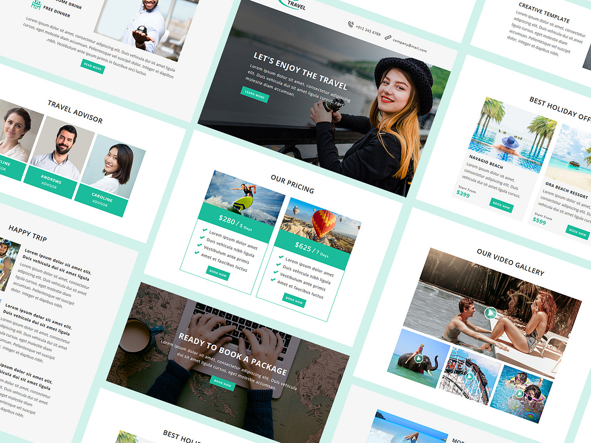 Travel Email Template by Pennyblack Templates on Dribbble