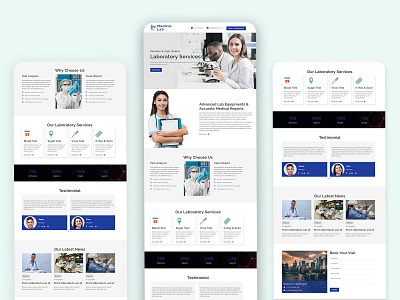 Medical Lab Landing Page Template