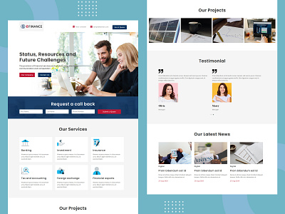 eFinance Landing page Template