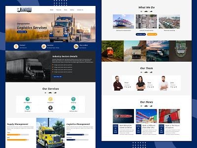 Logistics – Landing Page Template cargo delivery freight services html template landing page landing page design landingpage logistics mover shipping transportation truck warehouse