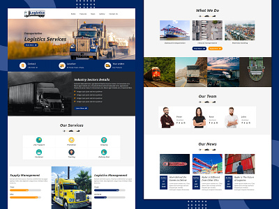 Logistics – Landing Page Template