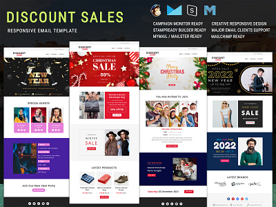 Discount Sale Email Templates email templates mailchimp marketing newsletters pennyblack pennyblack templates responsive