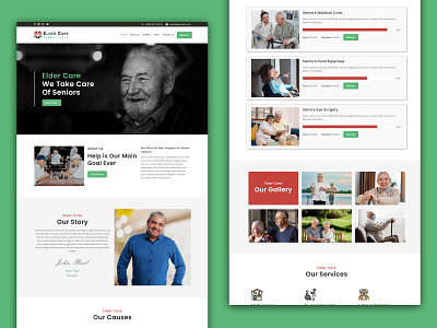 Elder Care – HTML Landing Page Template